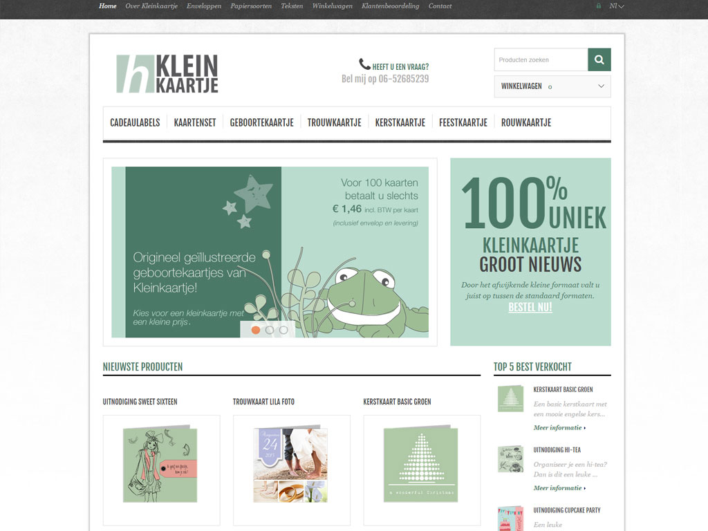 Webwinkel Kleinkaartje